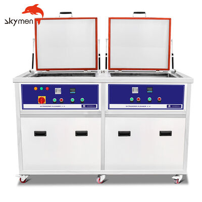 Máy làm sạch siêu âm hai khe với bể làm sạch và bể rửa