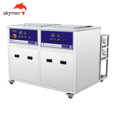 Máy làm sạch siêu âm hai khe với bể làm sạch và bể rửa