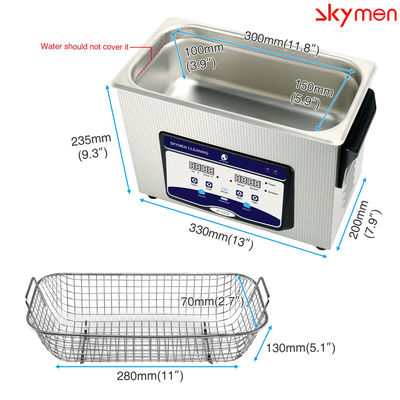 Máy rửa siêu âm để bàn 4,5L 90W Bể 1mm cho dụng cụ nha khoa