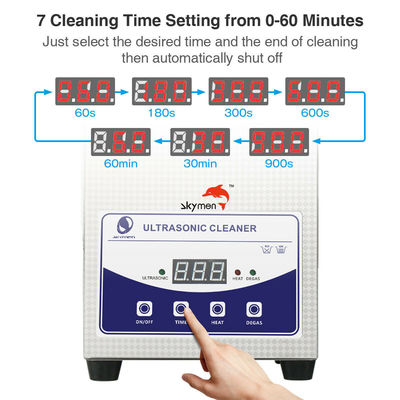 SUS304 2L Đồ trang sức Bồn tắm siêu âm 60W Rổ siêu âm CE RoHS