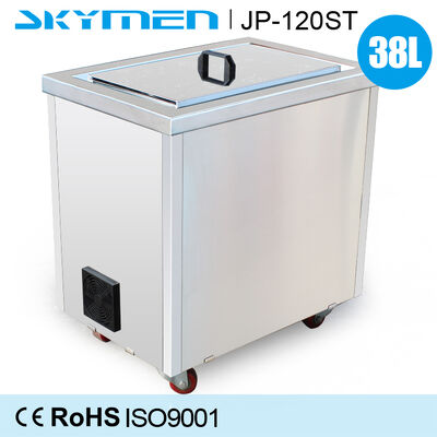 Máy rửa siêu âm công nghiệp Skymen OEM JP-120ST dung tích 38L với bể chứa bằng thép không gỉ cho ngành công nghiệp ô tô