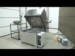 Máy rửa phun với giỏ xoay để làm sạch khối động cơ